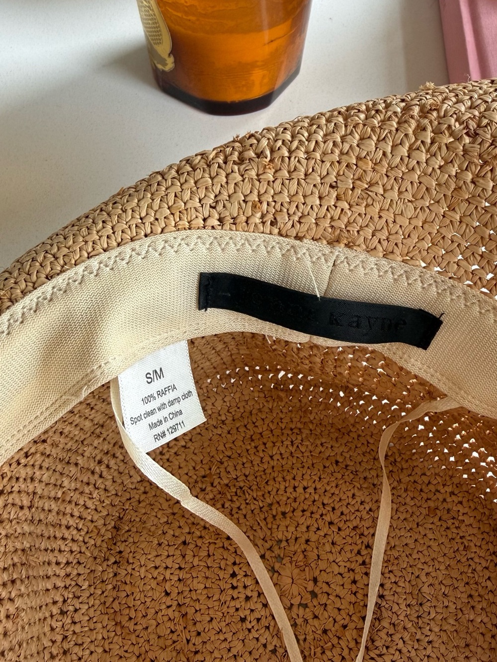 Jenni Kayne Woven Straw Bucket Hat - Natural Tan - Picture 3 of 4